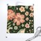 Dark Bohemian Green Pink Flowers Traditional Arts And Crafts Bird Cottagecore Custom Printed Fabric by Spoonflower Various Fabrics by the Yard or Fat Quarter